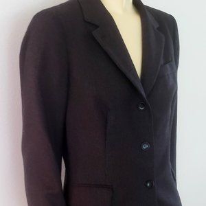 Luciano Barbera jacket sz 46 grey pinstripe wool